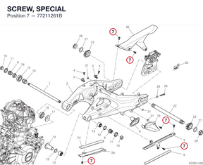 SCREW, SPECIAL 77211261B diagram position