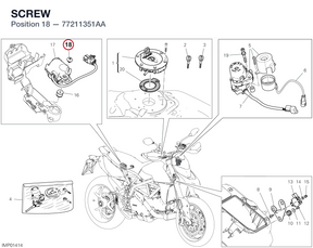 SCREW 77211351AA diagram position