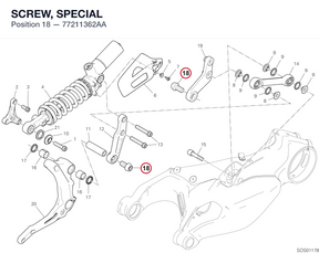 SCREW, SPECIAL 77211362AA diagram position
