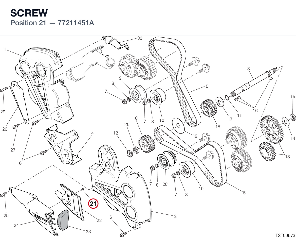 SCREW 77211451A diagram position