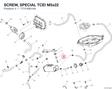 SCREW, SPECIAL TCEI M5x22 77214061AA diagram position
