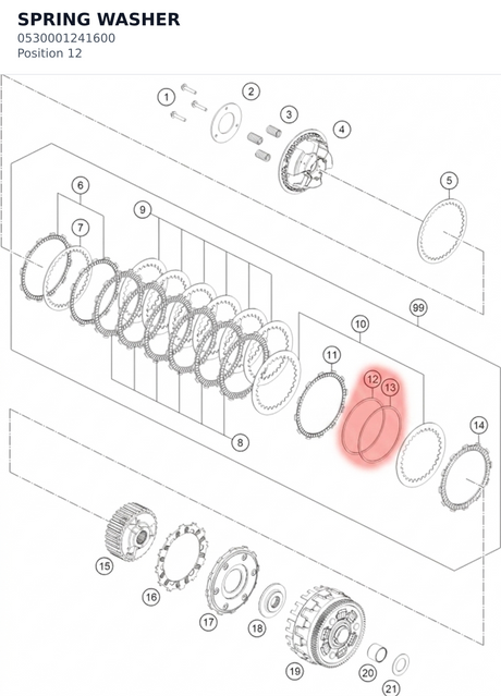 Diagram preview: SPRING WASHER (0530001241600)
