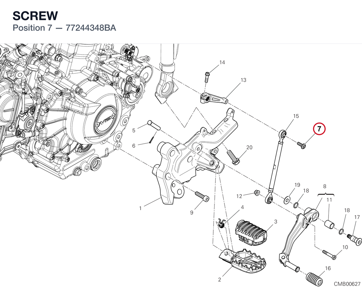 SCREW 77244348BA diagram position