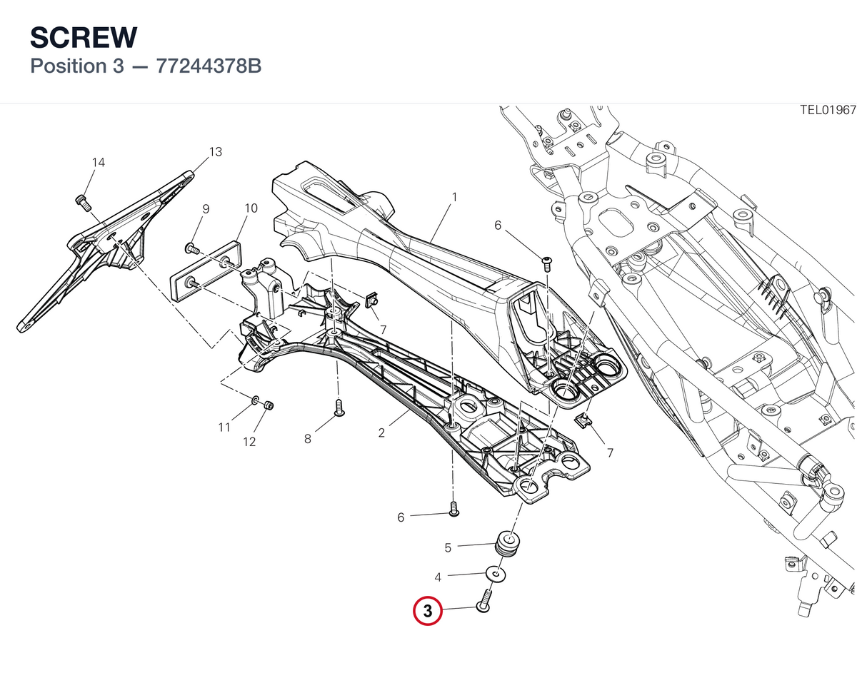 SCREW 77244378B diagram position