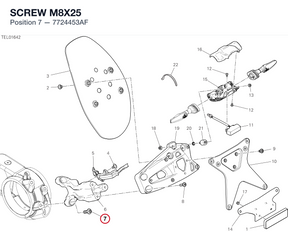 SCREW M8X25 7724453AF diagram position