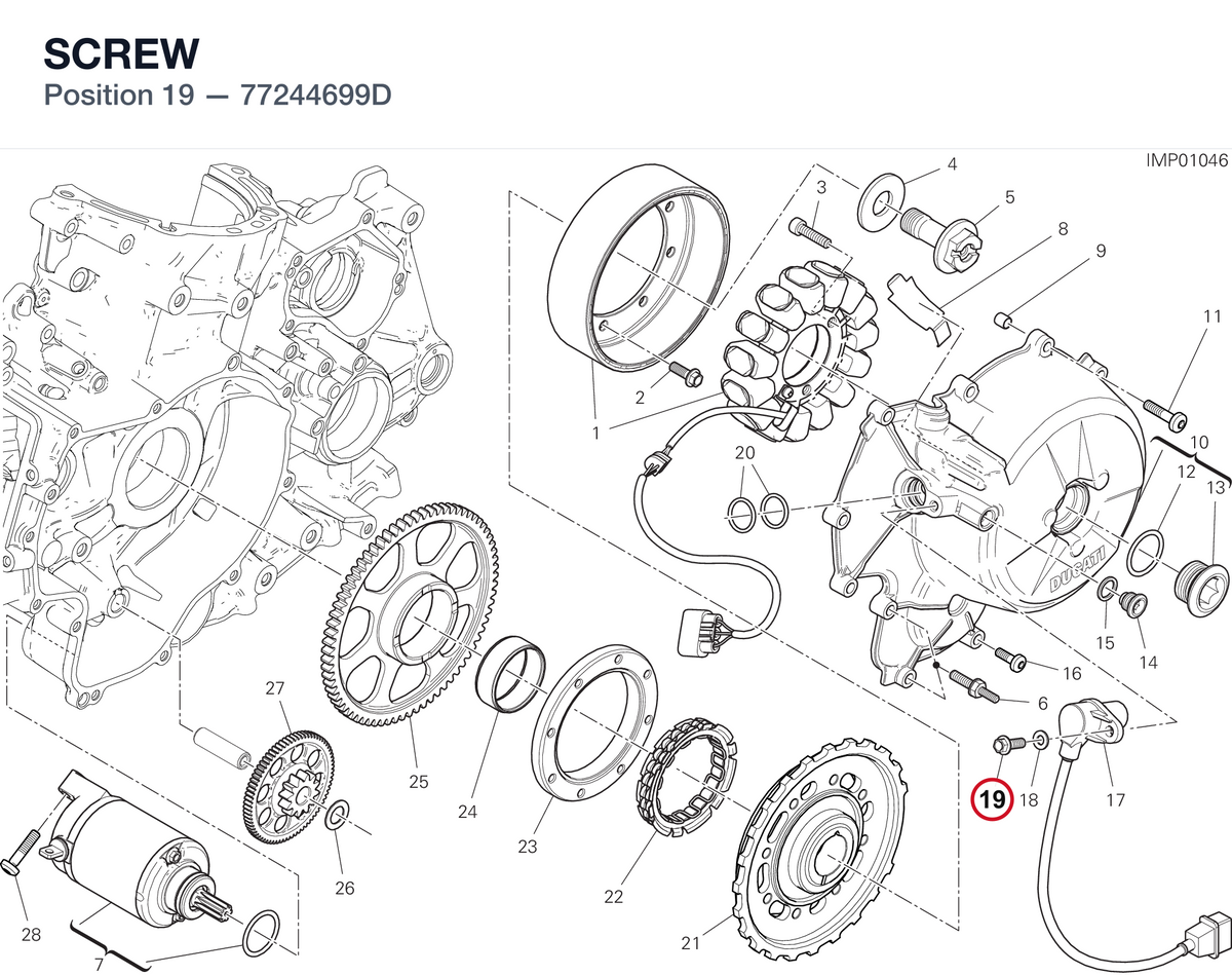 SCREW 77244699D diagram position
