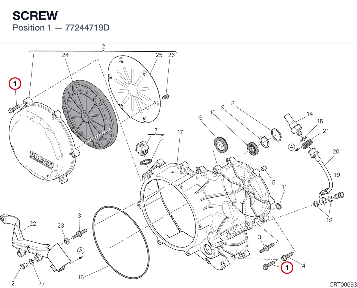 SCREW 77244719D diagram position