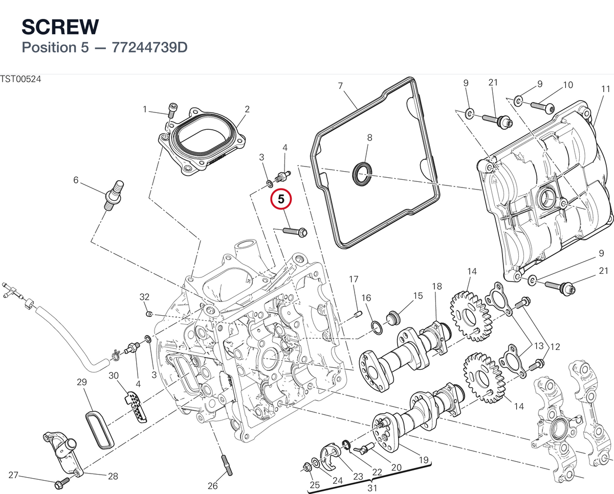 SCREW 77244739D diagram position