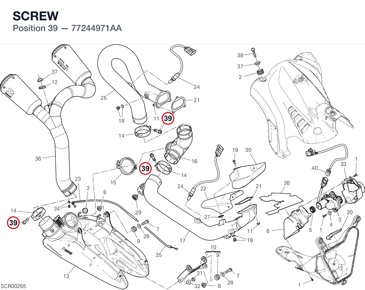 SCREW 77244971AA diagram position