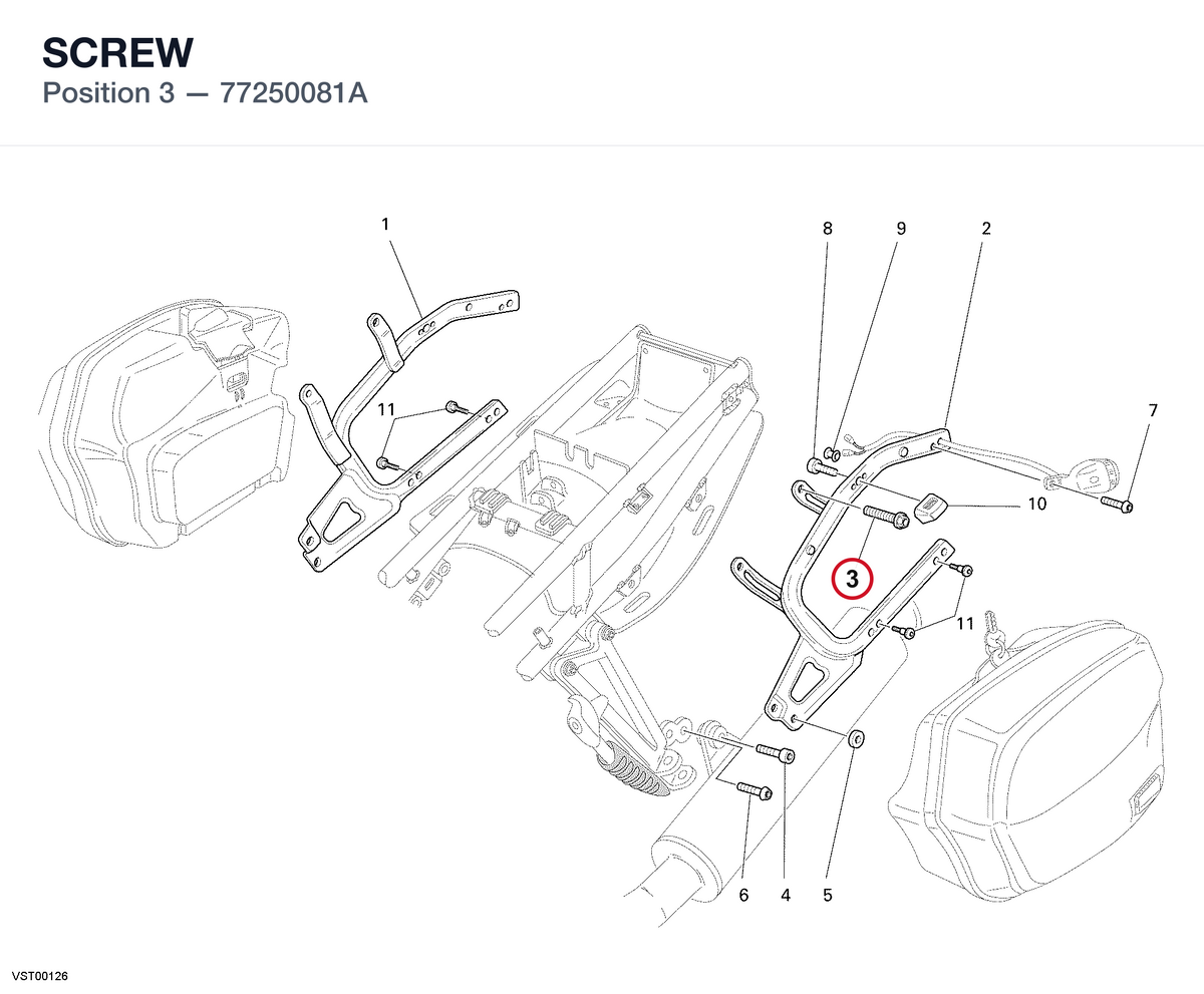 SCREW 77250081A diagram position
