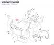 SCREW TEF M6X50 77250181A diagram position