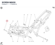 SCREW M8X55 77250221A diagram position