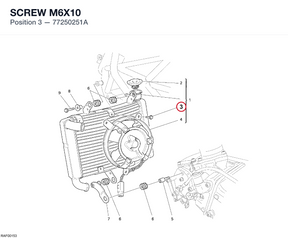 SCREW M6X10 77250251A diagram position