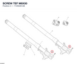 SCREW TEF M8X50 77250281AB diagram position