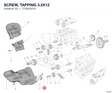 SCREW, TAPPING 3.5X12 77250341A diagram position
