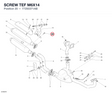 SCREW TEF M6X14 77250371AB diagram position