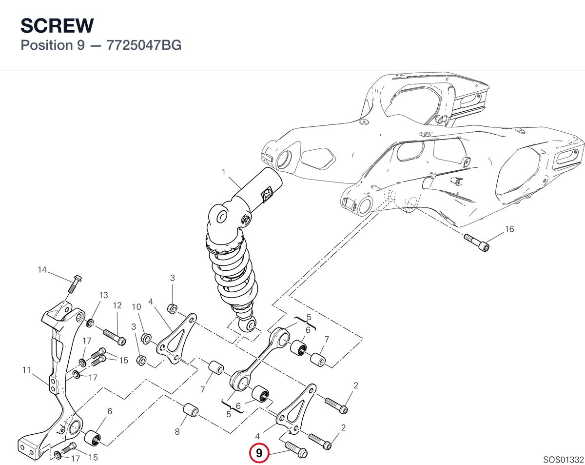 SCREW 7725047BG diagram position