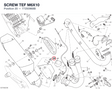 SCREW TEF M6X10 77250968B diagram position