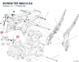 SCREW TEF M6X12 8.8 77250973B diagram position