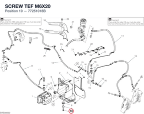 SCREW TEF M6X20 77251018B diagram position