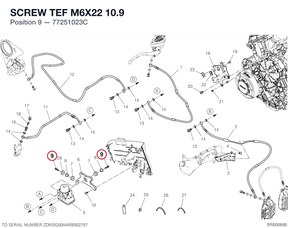 SCREW TEF M6X22 10.9 77251023C diagram position