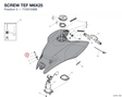 SCREW TEF M6X25 77251038B diagram position