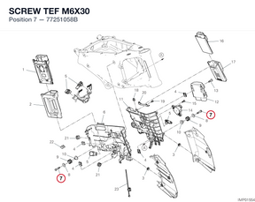 SCREW TEF M6X30 77251058B diagram position