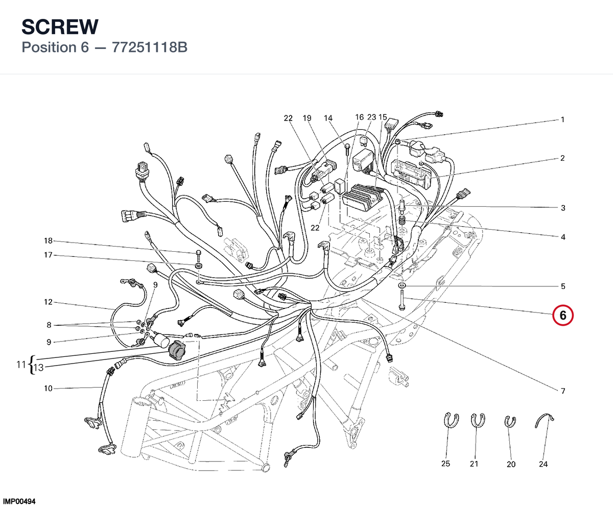 SCREW 77251118B diagram position