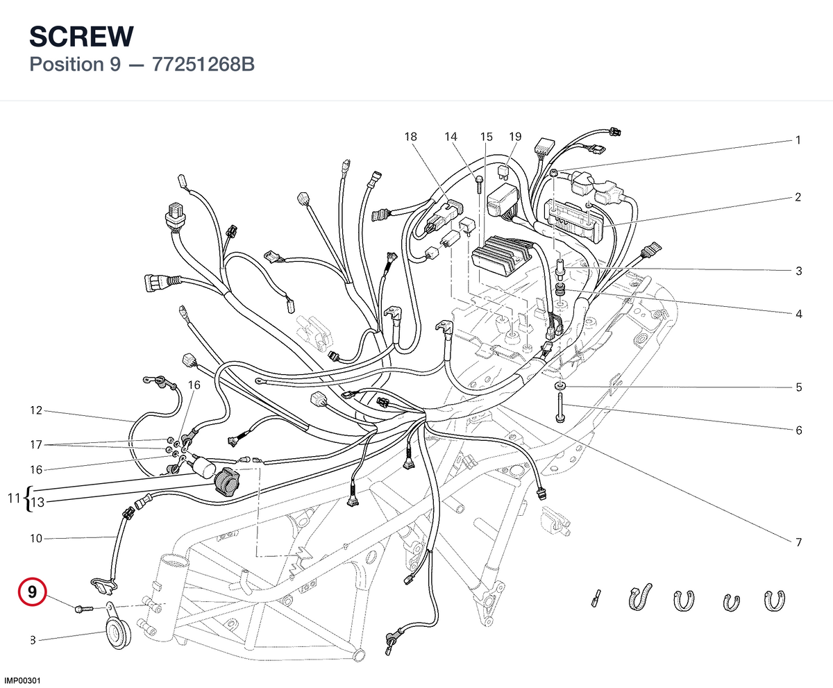 SCREW 77251268B diagram position