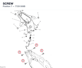 SCREW 77251308B diagram position