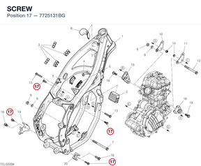 SCREW 7725131BG diagram position