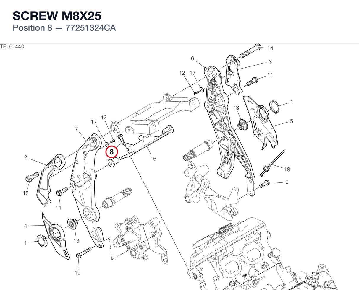 SCREW M8X25