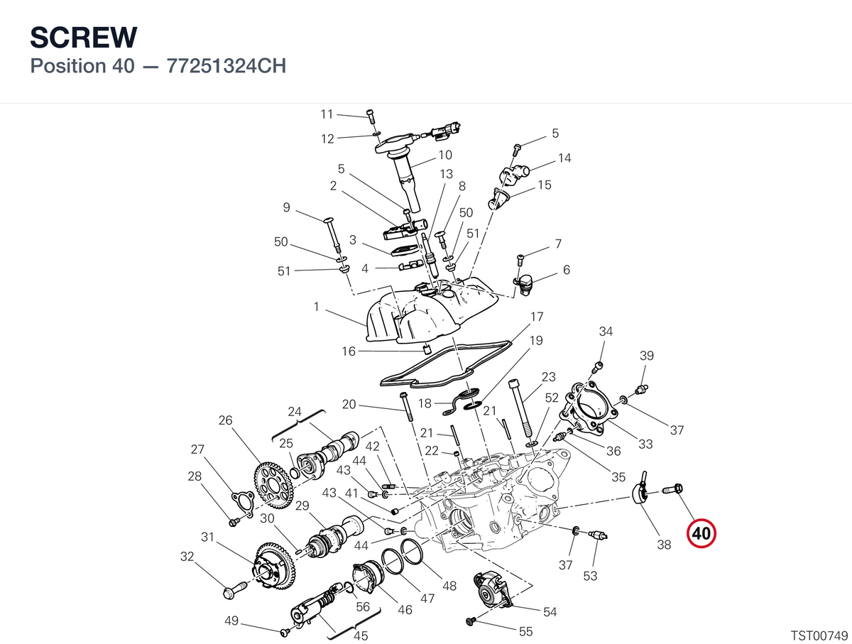 SCREW 77251324CH diagram position