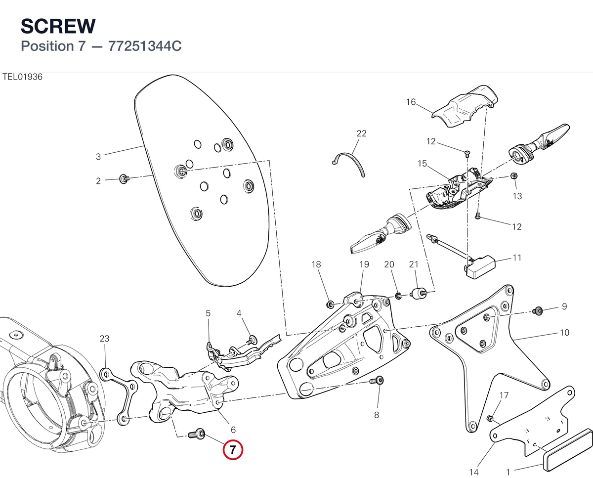 SCREW 77251344C diagram position