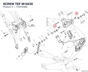 SCREW TEF M10X30 7725164BG diagram position