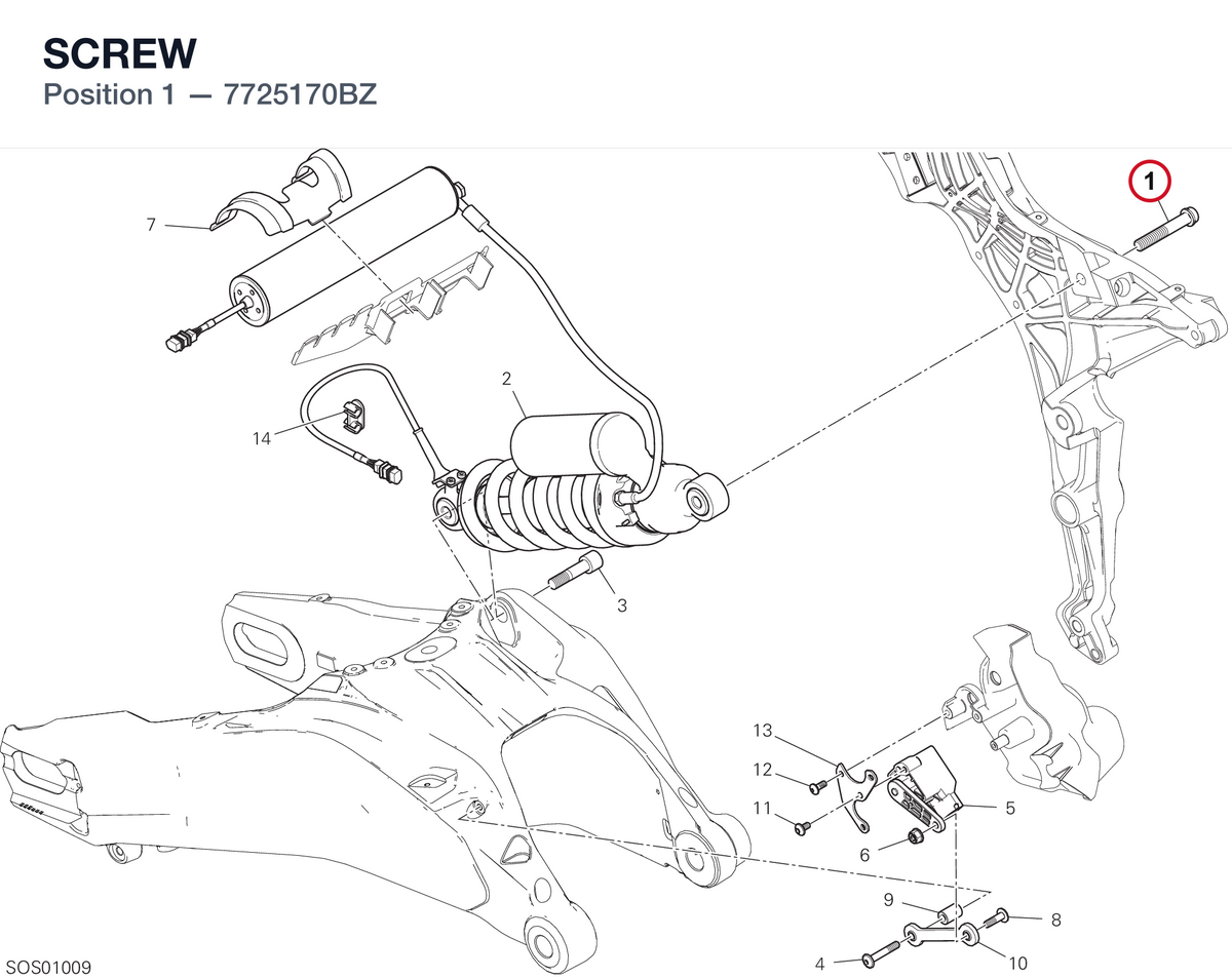 SCREW 7725170BZ diagram position
