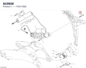 SCREW 7725170BZ diagram position