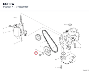 SCREW 77253290ZF diagram position