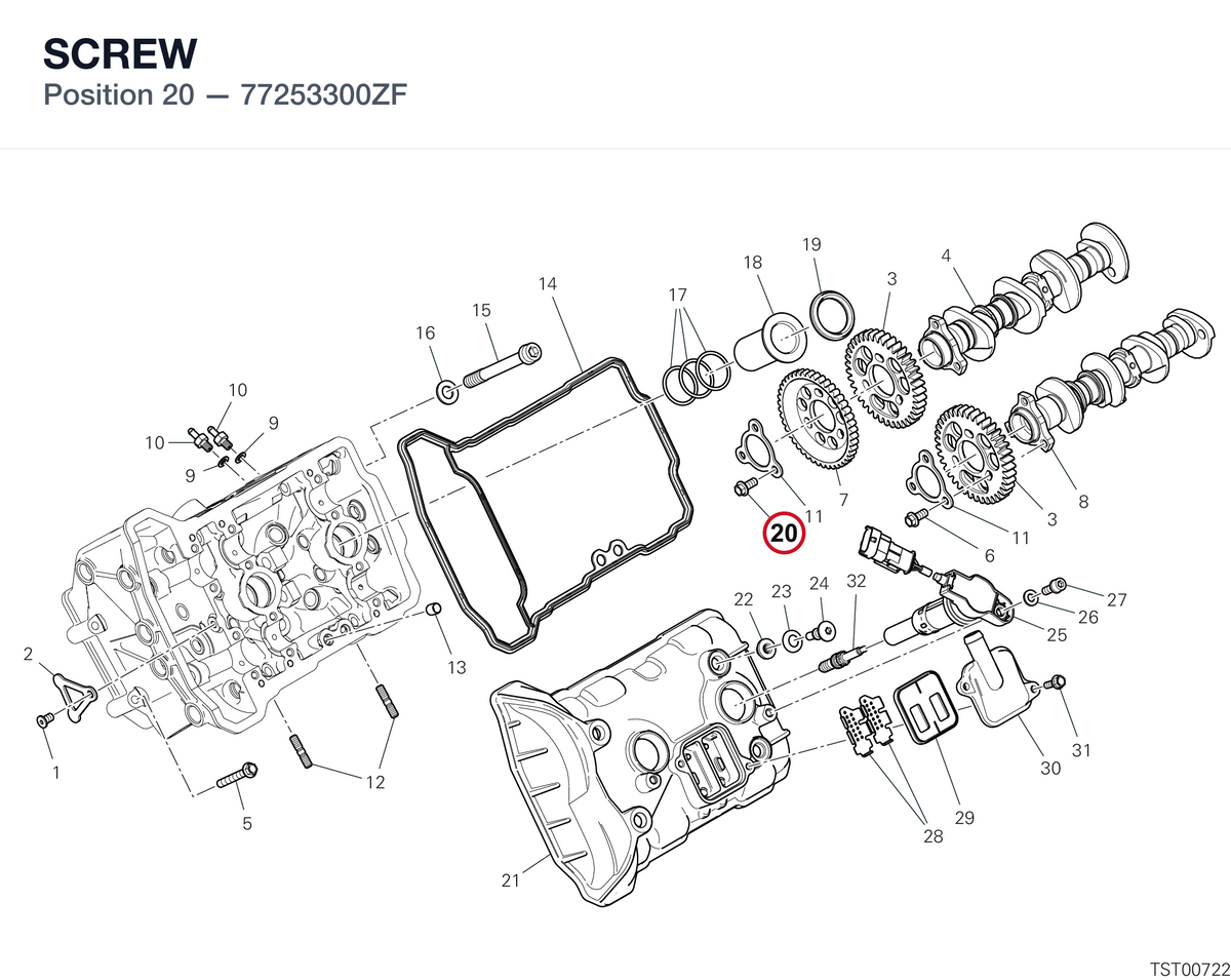 SCREW 77253300ZF diagram position
