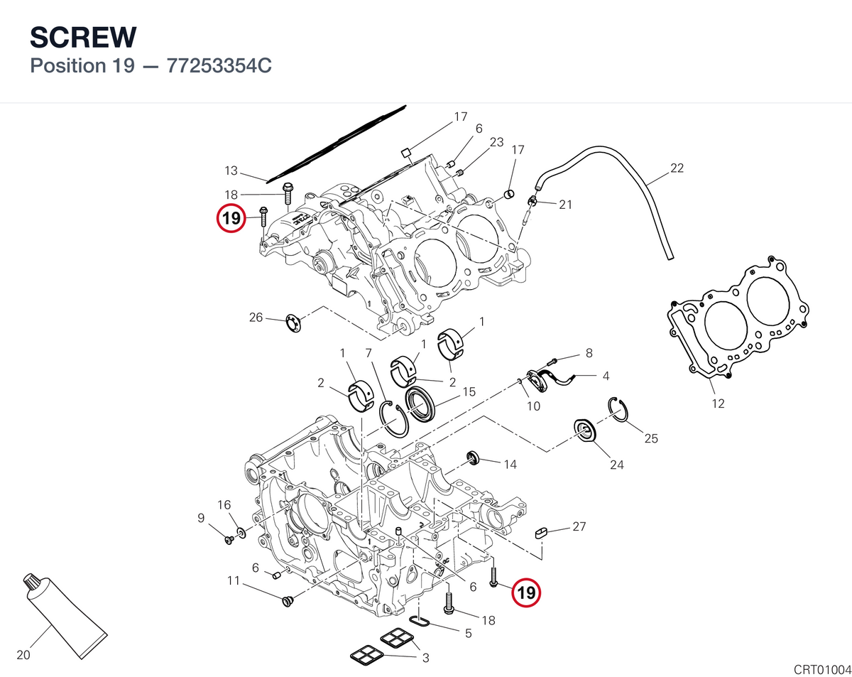 SCREW 77253354C diagram position
