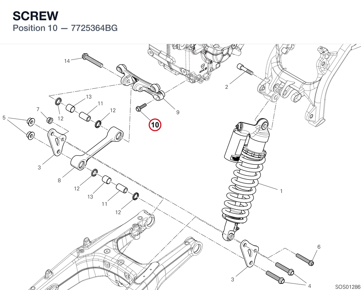 SCREW 7725364BG diagram position