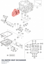 Diagram preview: OIL/WATER HEAT EXCHANGER (63638150000)