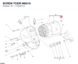 SCREW TCEIR M6X10 77310011A diagram position