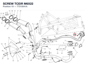 SCREW TCEIR M6X22 77310041A diagram position