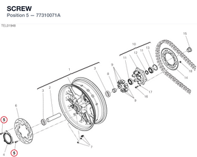 SCREW 77310071A diagram position
