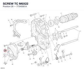 SCREW TC M6X22 77340081A diagram position