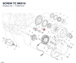 SCREW TC M6X16 77340121A diagram position