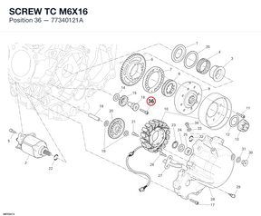 SCREW TC M6X16 77340121A diagram position