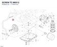 SCREW TC M6X12 77340141A diagram position