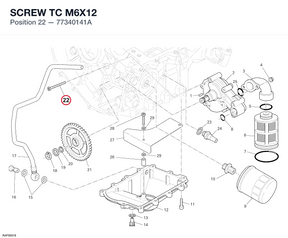SCREW TC M6X12 77340141A diagram position